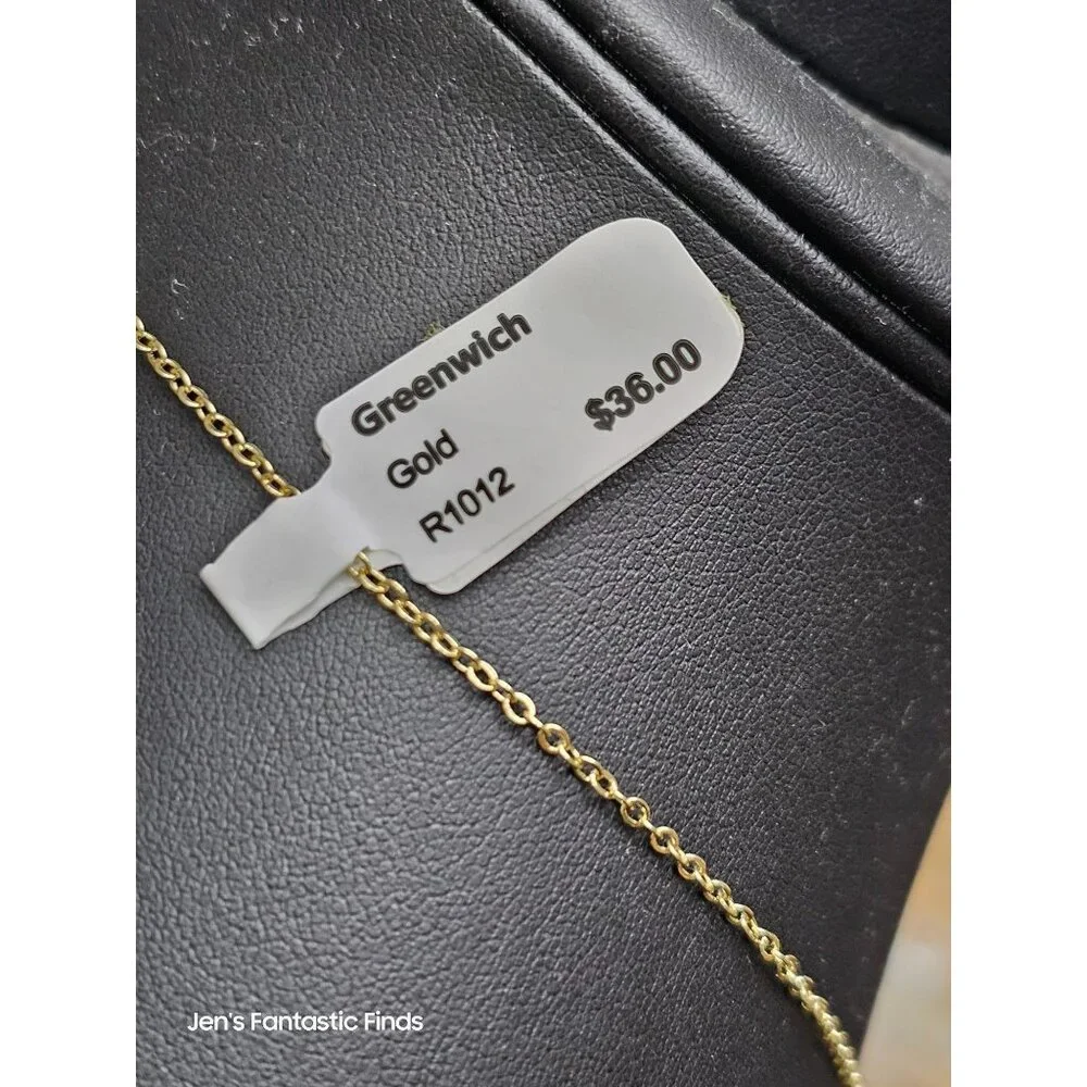 Gold Greenwich Locket Necklace With‎ Chain New